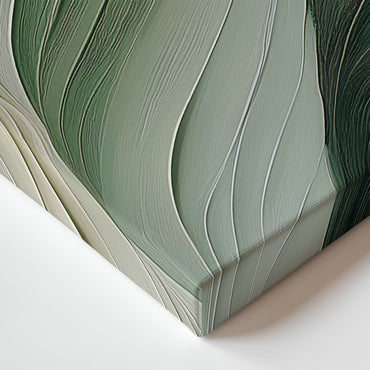 Stretched Canvas Abstract Wall Art – "Verdant Flow"