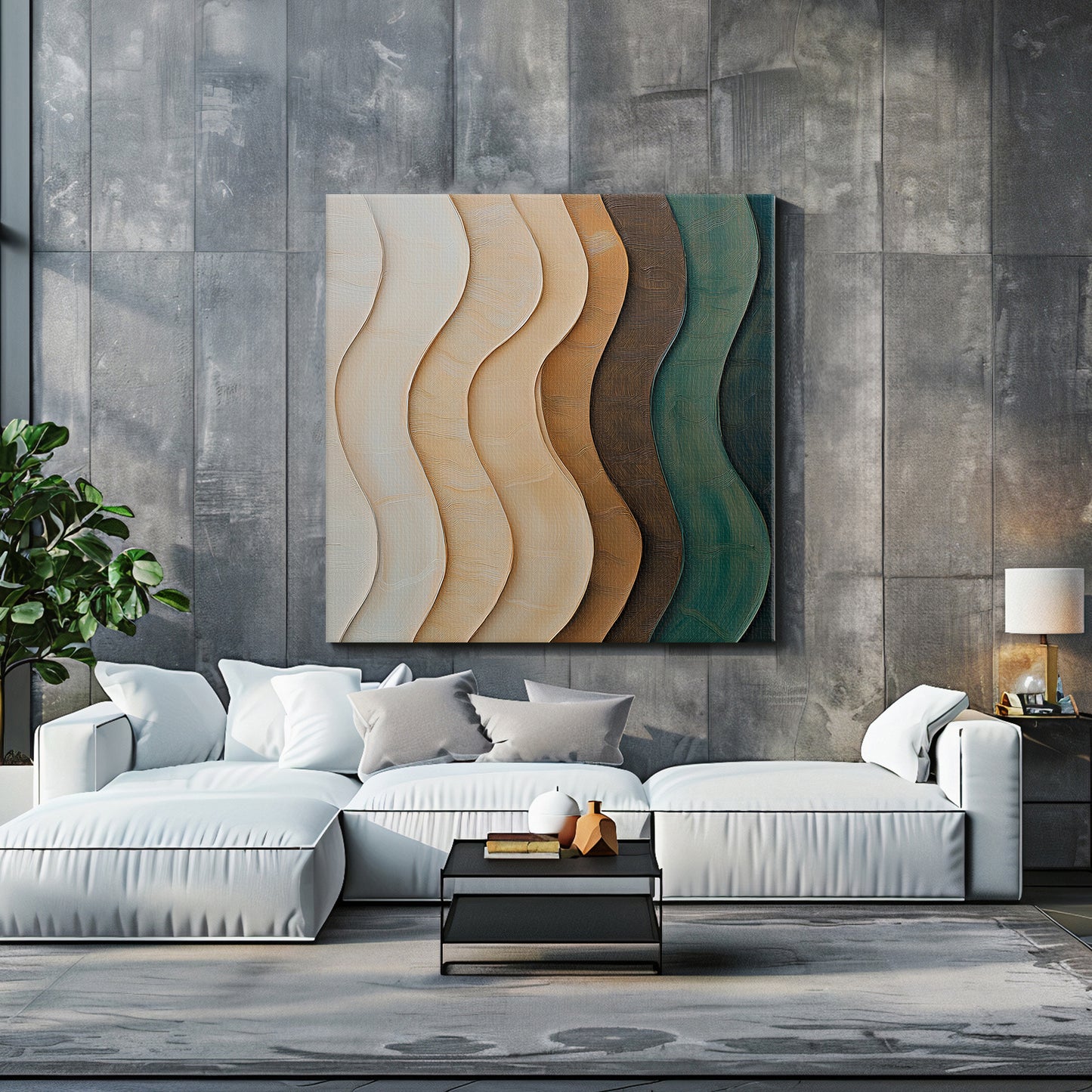 Stretched Canvas Wall Art – "Elemental Drift"