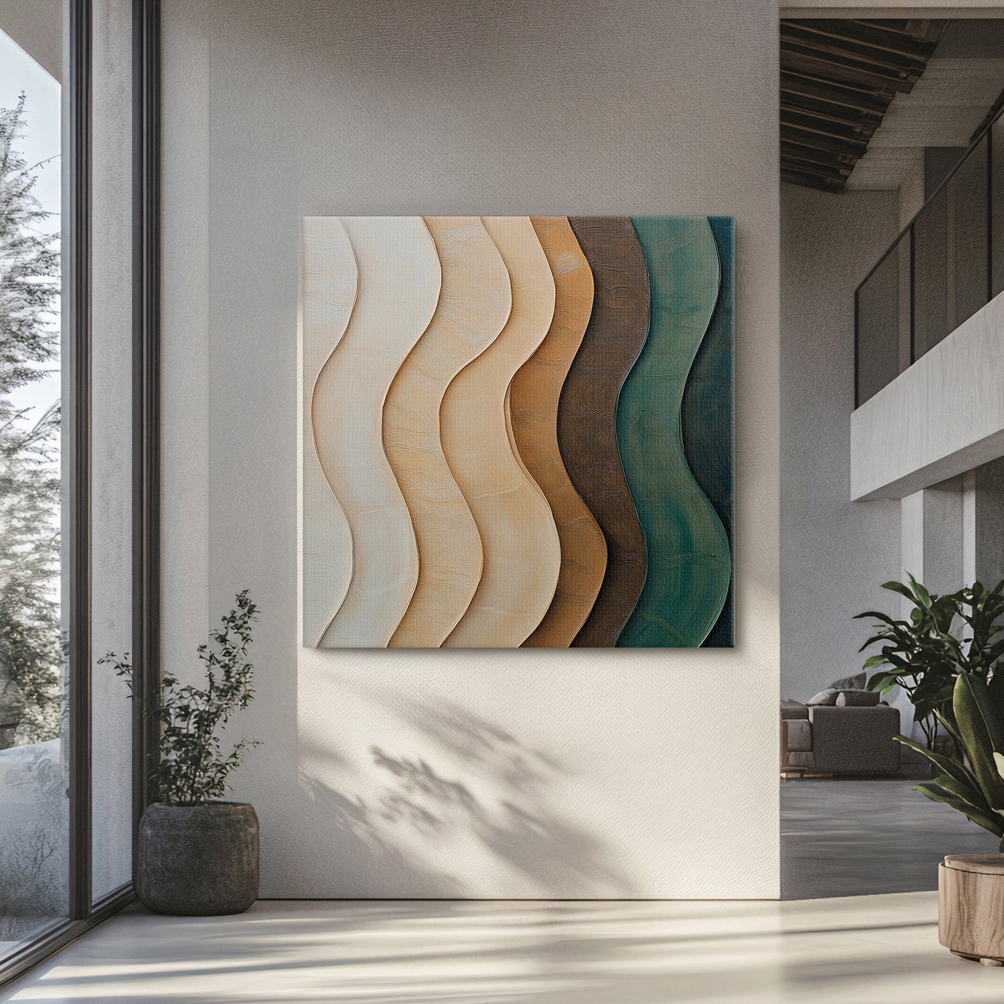 Stretched Canvas Wall Art – "Elemental Drift"