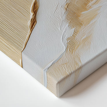 Stretched Canvas Abstract Wall Art – "Golden Drift"