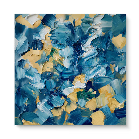 Abstract Wall Art | Stretched Canvas Print - "Impasto Fields"