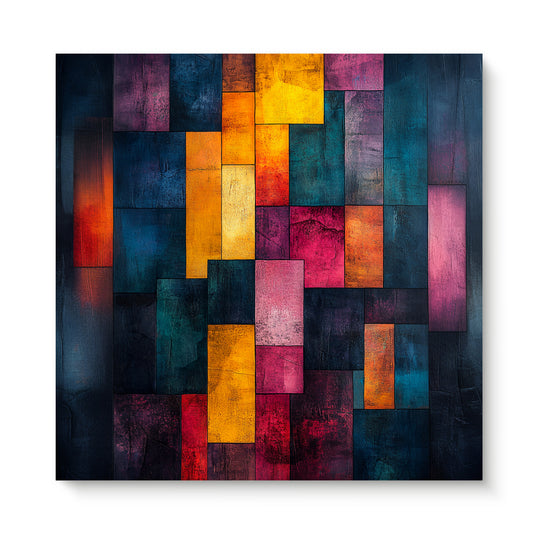 Abstract Art Digital Download - "Shattered Spectrum" | Geometric Wall Art