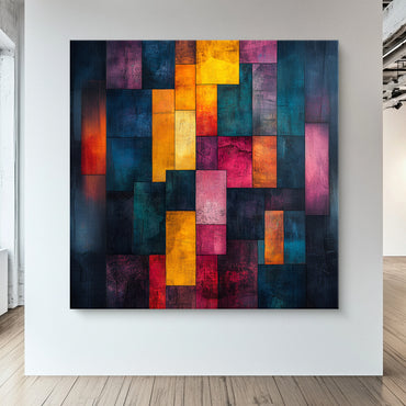 Abstract Art Digital Download - "Shattered Spectrum" | Geometric Wall Art