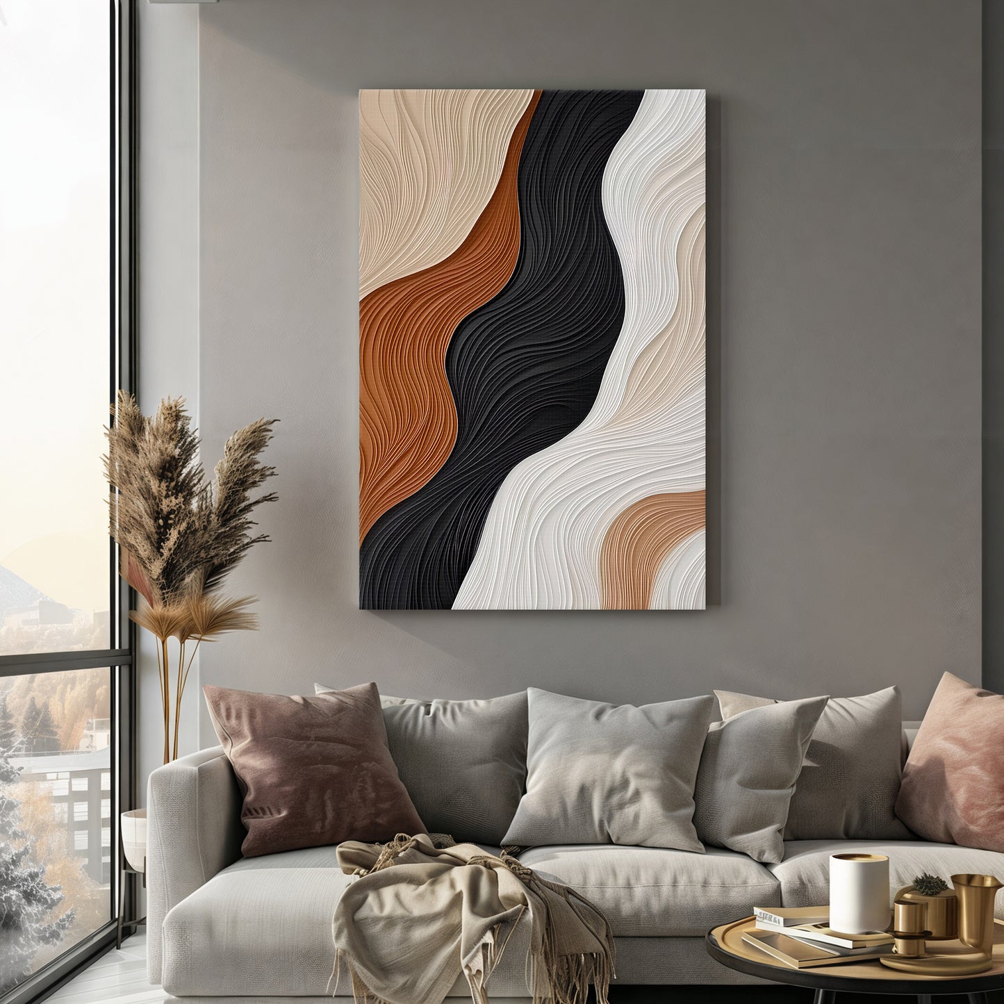 Abstract Wall Art Rolled Canvas - "Silent Harmonies"
