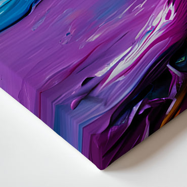 Abstract Wall Art Stretched Canvas Print - "Vivid Velocity"