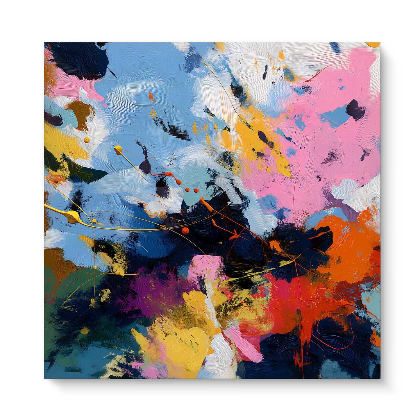 Abstract Wall Art Stretched Canvas Print - "Midday Tempest"