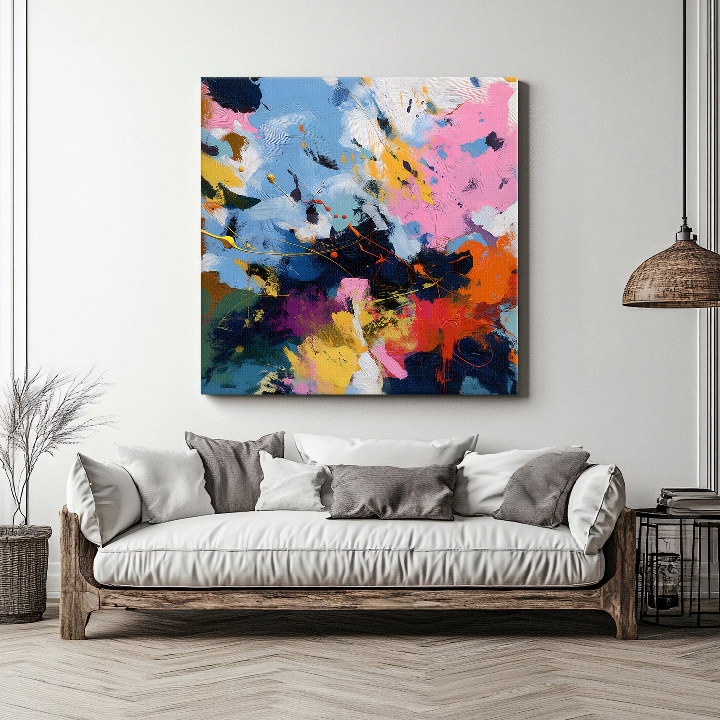 Abstract Wall Art Stretched Canvas Print - "Midday Tempest"