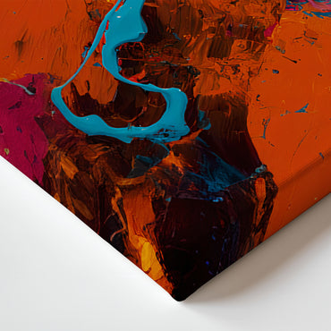 Abstract Wall Art Stretched Canvas Print - "Radiant Chaos"