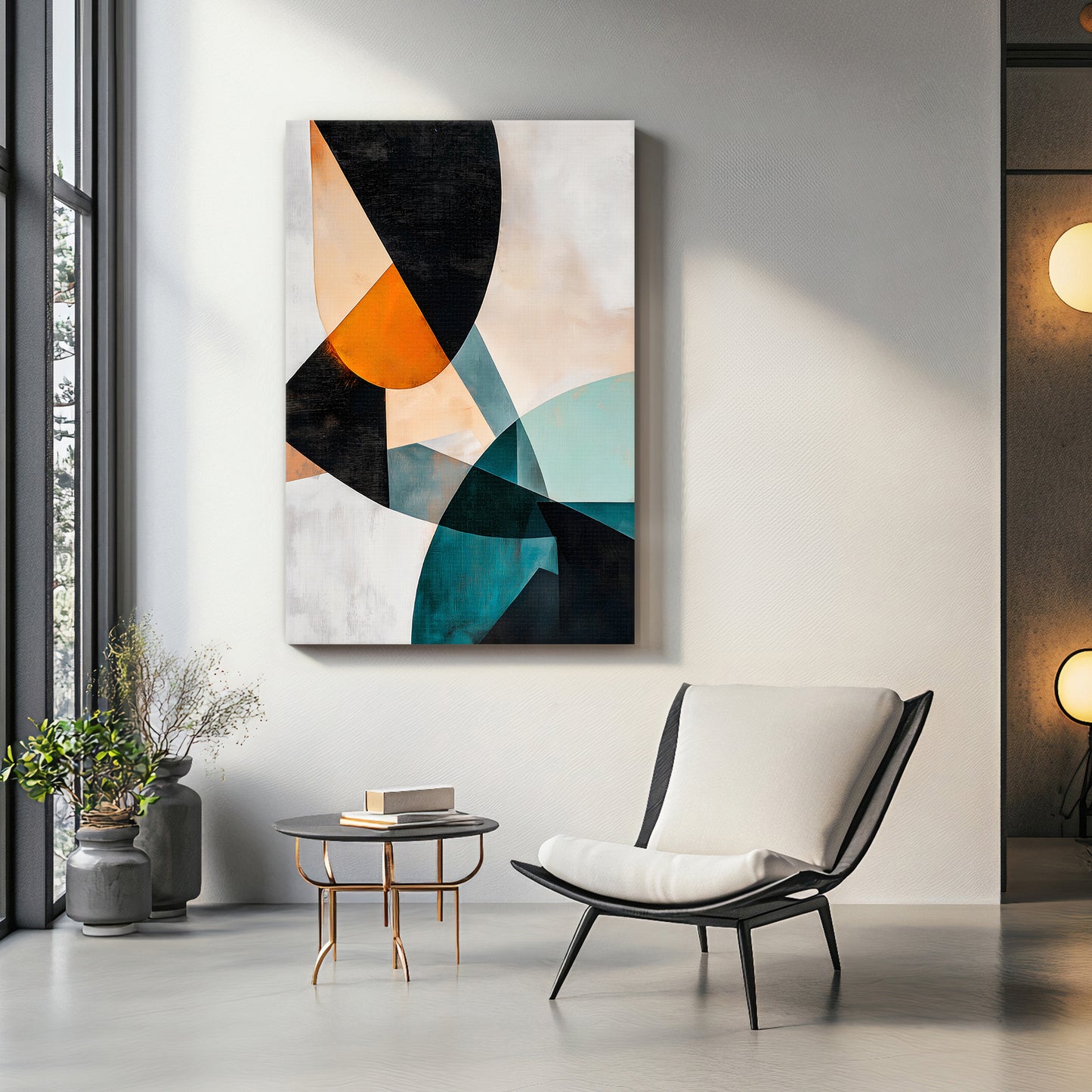 Abstract Wall Art Stretched Canvas Print - "Shifting Planes"