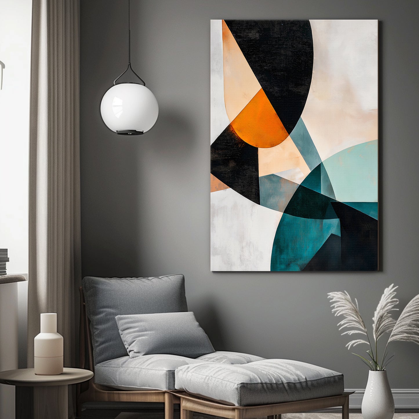 Abstract Wall Art Stretched Canvas Print - "Shifting Planes"