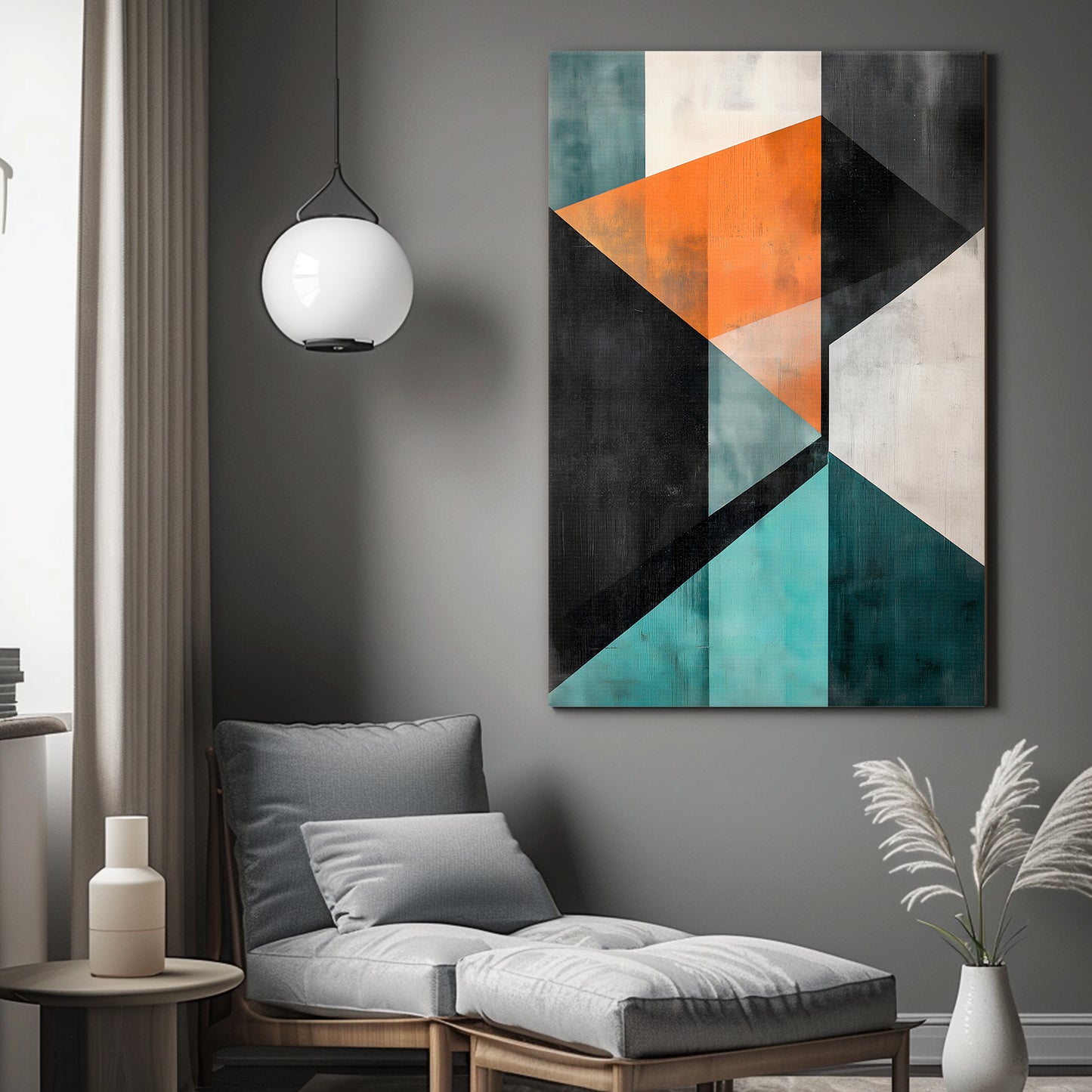 Geometric Modern Abstract Wall Art Digital Download - "Prism Divide"