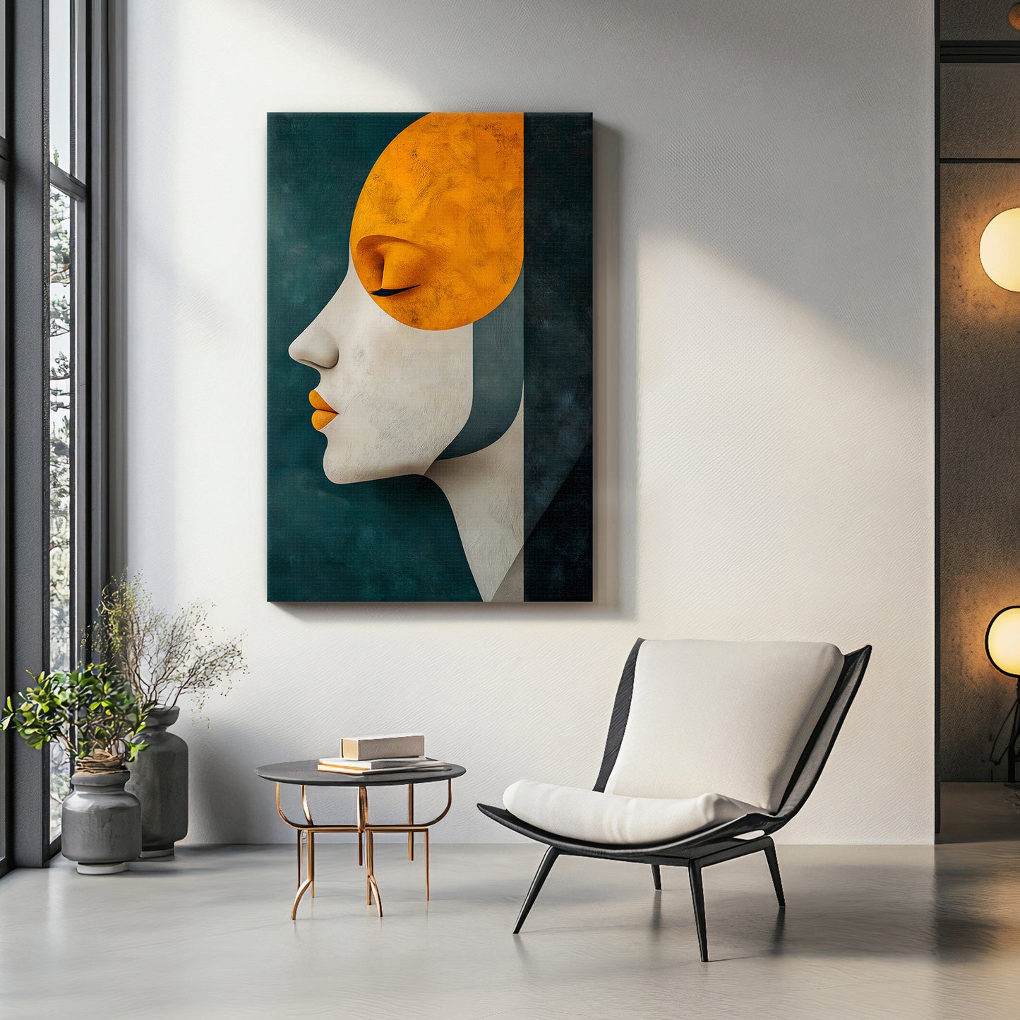 Abstract Wall Art Stretched Canvas Print - "Quiet Radiance"