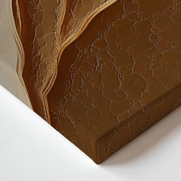 Modern Abstract Wall Art Stretched Canvas Print - "Lustrous Strata"