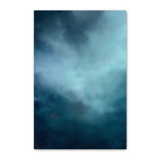 Abstract Minimalist Wall Art Stretched Canvas Print - "Luminous Void"