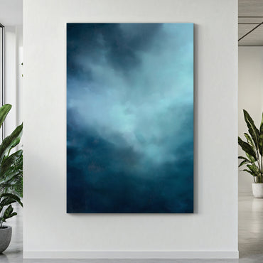 Abstract Minimalist Wall Art Rolled Canvas - "Luminous Void"