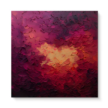 Abstract Wall Art Stretched Canvas Print - "Velvet Inferno"