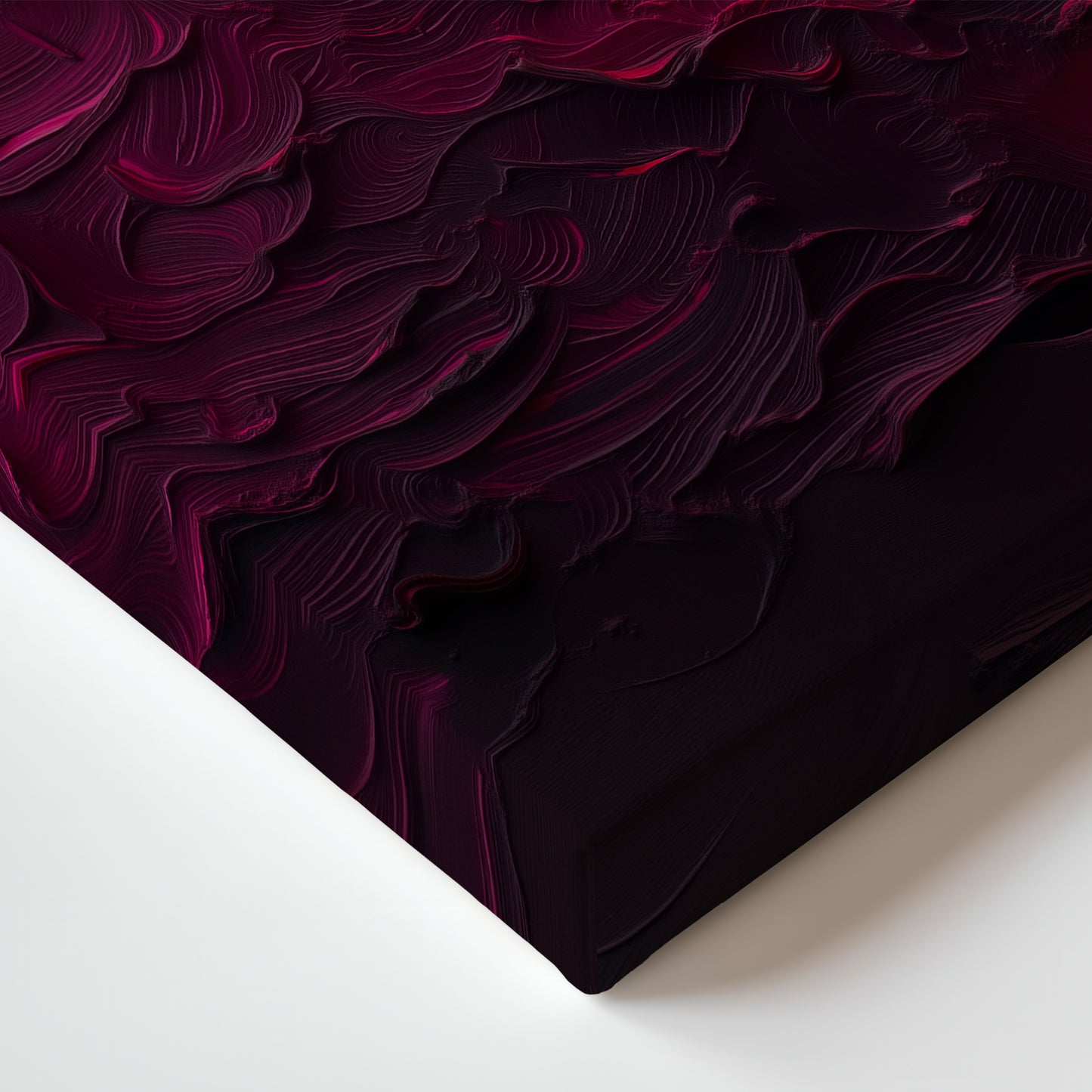 Abstract Wall Art Stretched Canvas Print - "Velvet Inferno"