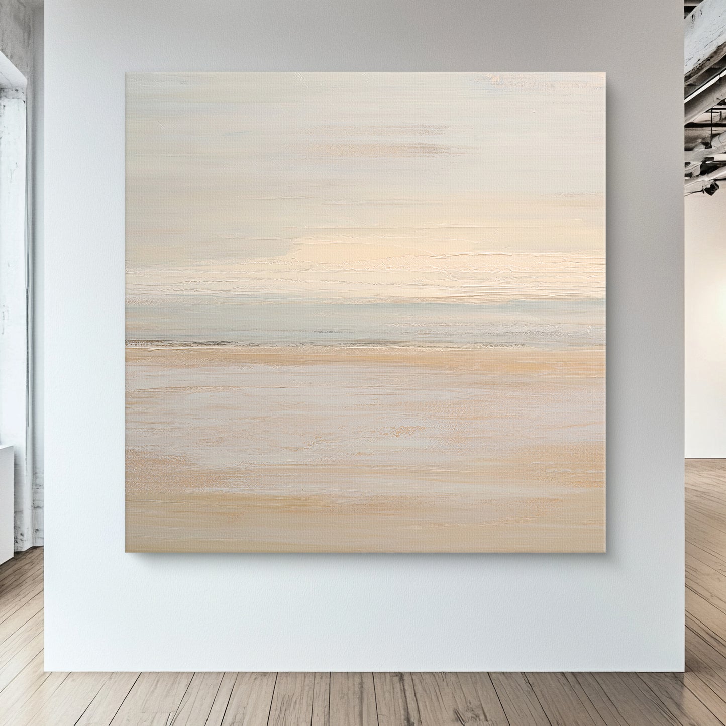 Abstract Minimalist Wall Art Rolled Canvas - "Silent Sands"