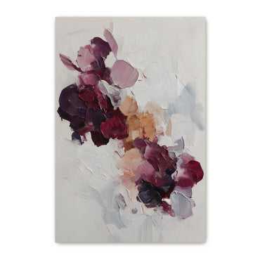 Abstract Floral Stretched Canvas Wall Art - "Wild Bloom"