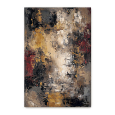 Abstract art painting with a mix of colors on a white background