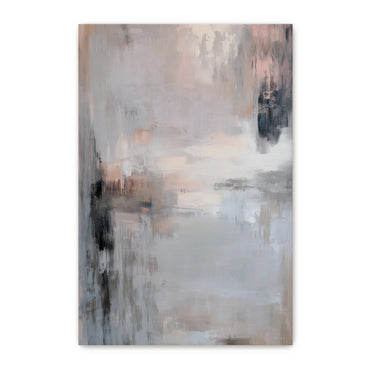 Abstract Modern Stretched Canvas Wall Art - "Soft Horizon"