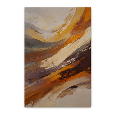 Modern Abstract Stretched Canvas Wall Art - "Terra Swirl"