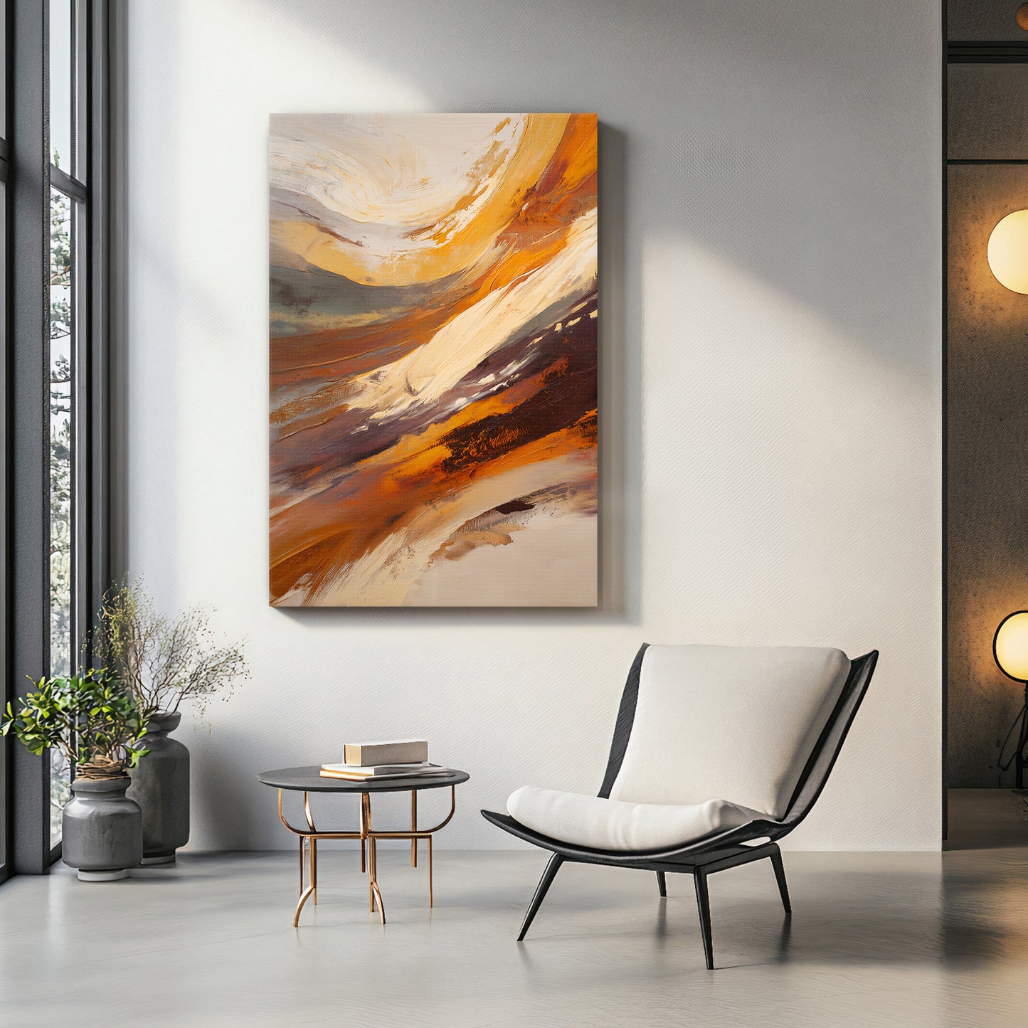 Modern Abstract Digital Download Wall Art - "Terra Swirl"
