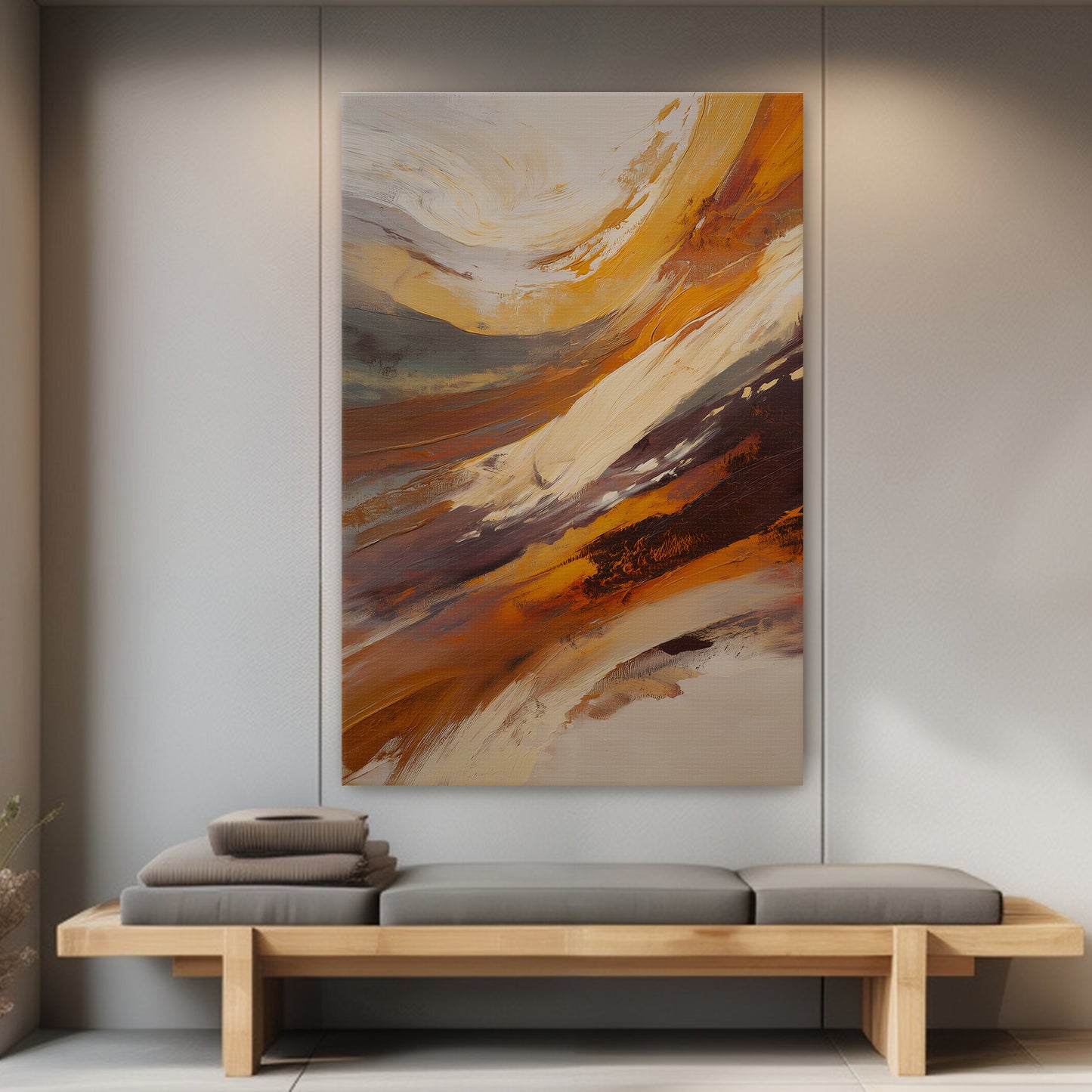 Modern Abstract Digital Download Wall Art - "Terra Swirl"