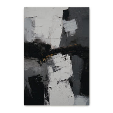 Abstract Geometric Stretched Canvas Wall Art - "Urban Cipher"