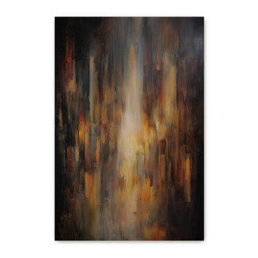 Luminous Abstract Stretched Canvas Wall Art - "Emberfall"