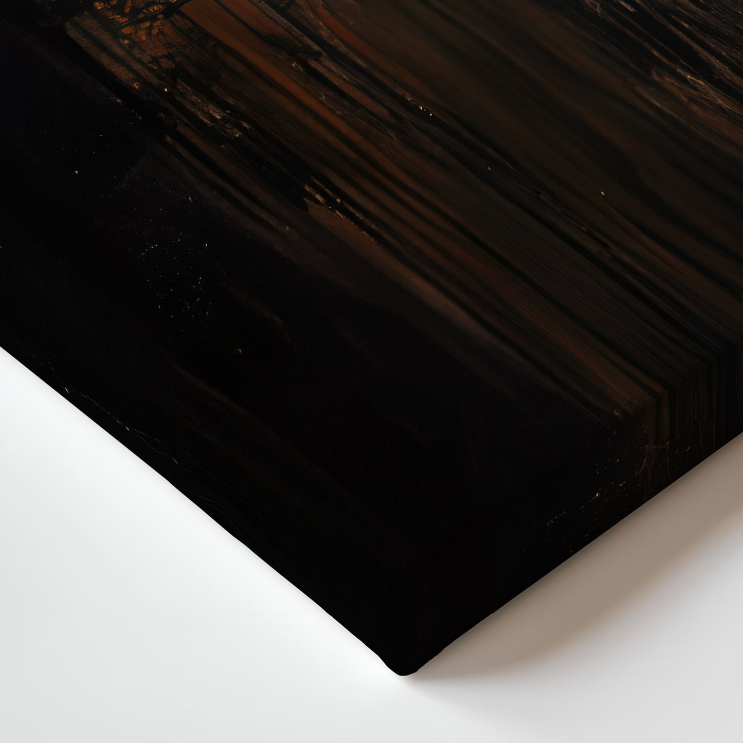 Luminous Abstract Stretched Canvas Wall Art - "Emberfall"