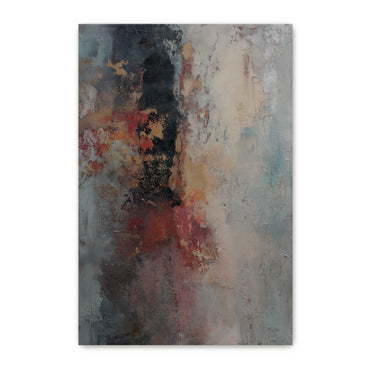 Abstract Artwork Rolled Canvas Wall Art - "Oxide Trace"