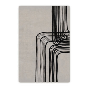 Modern Minimalist Abstract Rolled Canvas Print – Linear Equilibrium