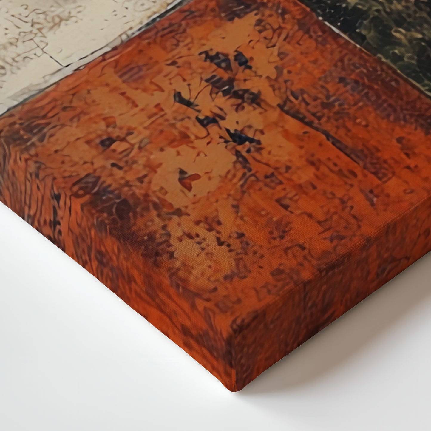 African Inspired Abstract Wall Art Stretched Canvas - "Guardian of Tradition"