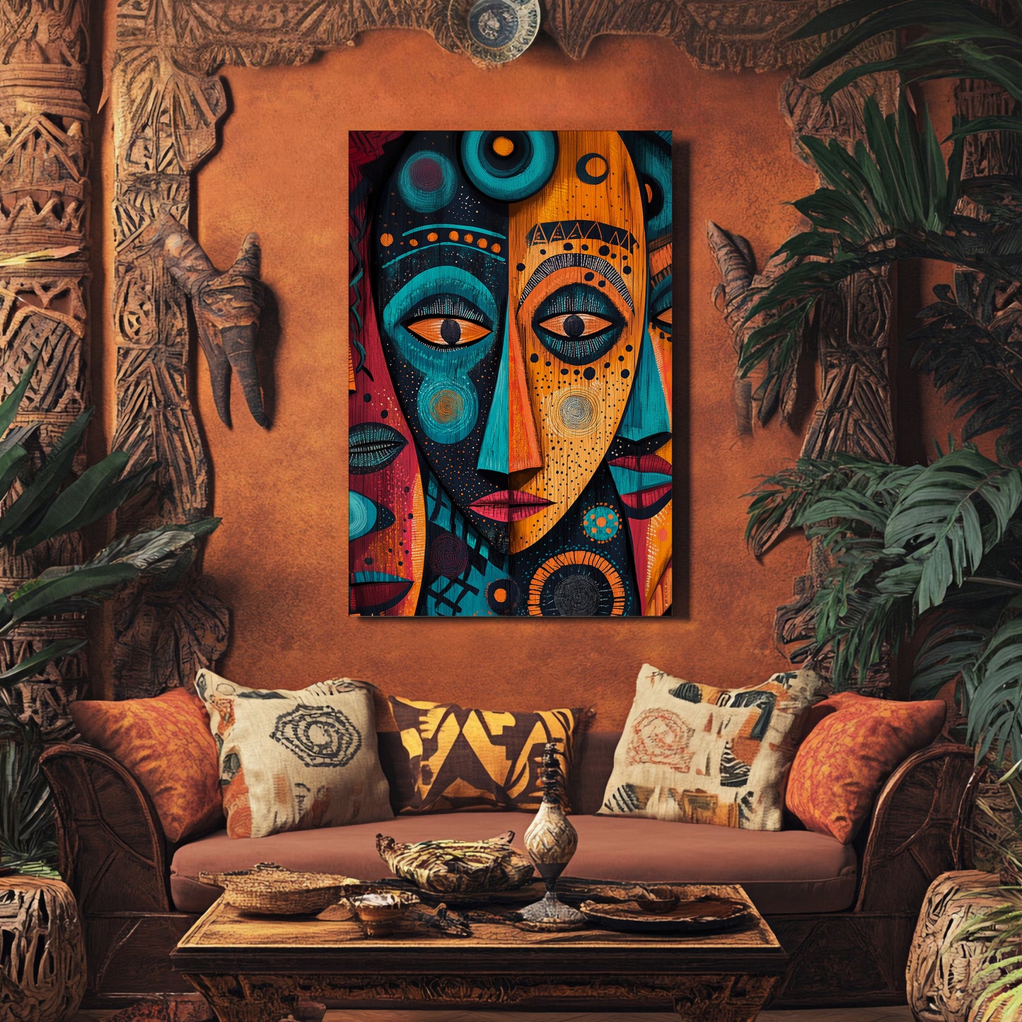 African Inspired Wall Art Digital Download – "Echoes of the Ancestors"