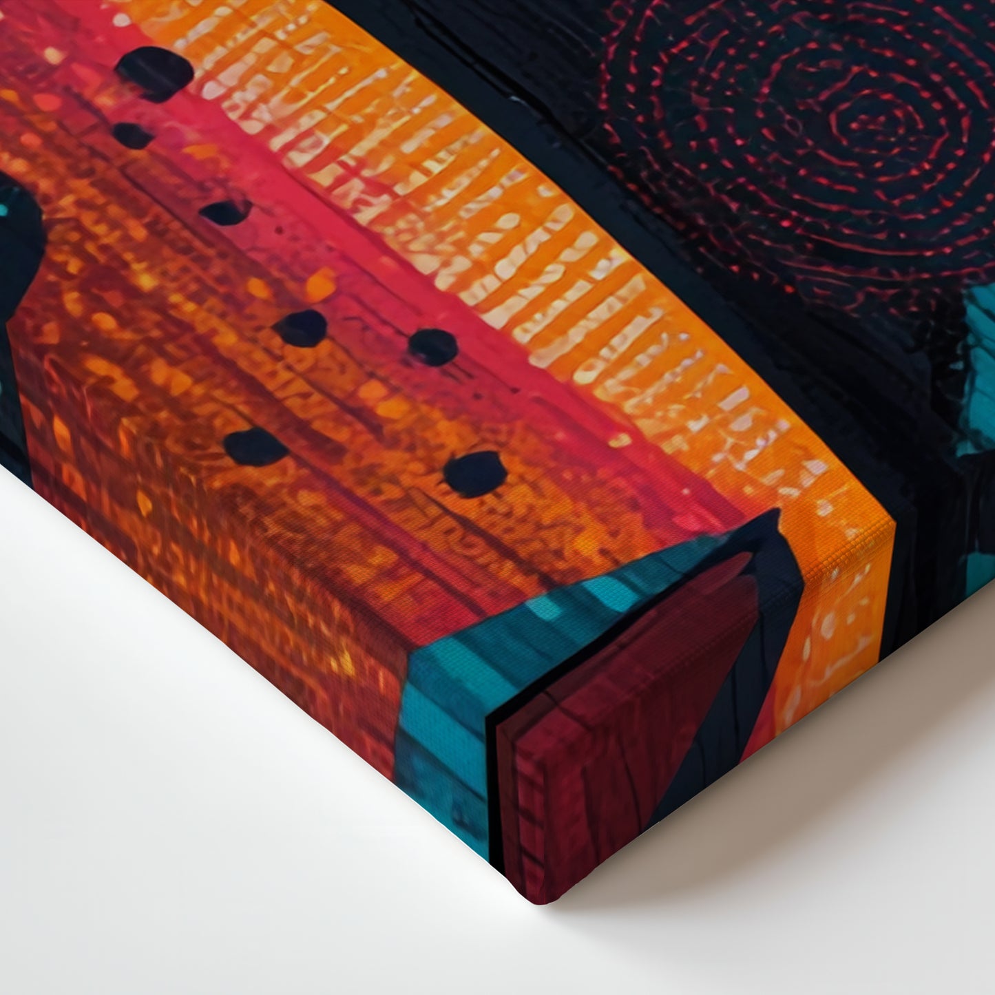 African Inspired Stretched Canvas Wall Art – "Echoes of the Ancestors"