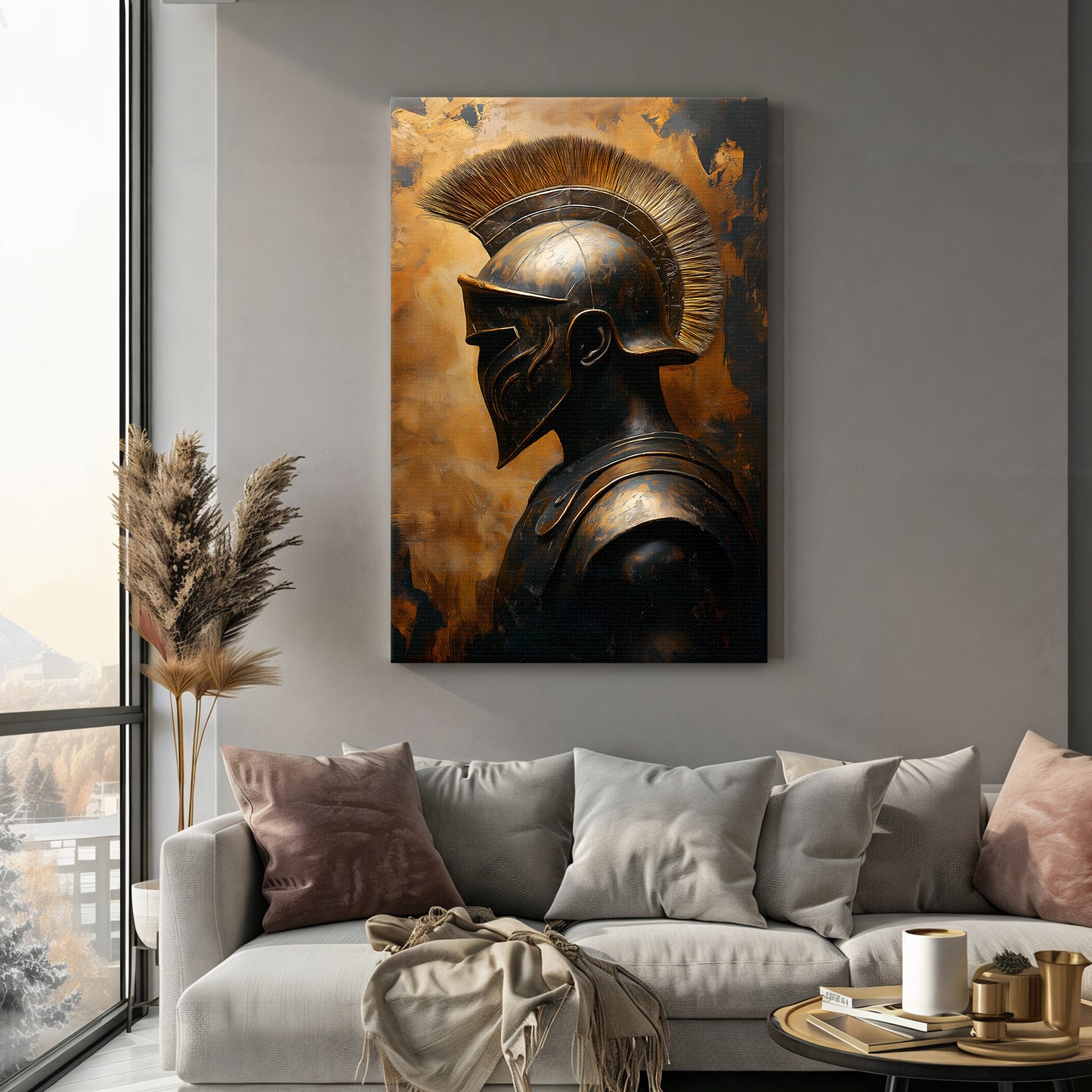 Roman Warrior Wall Art Rolled Canvas - "Temporal Warrior"