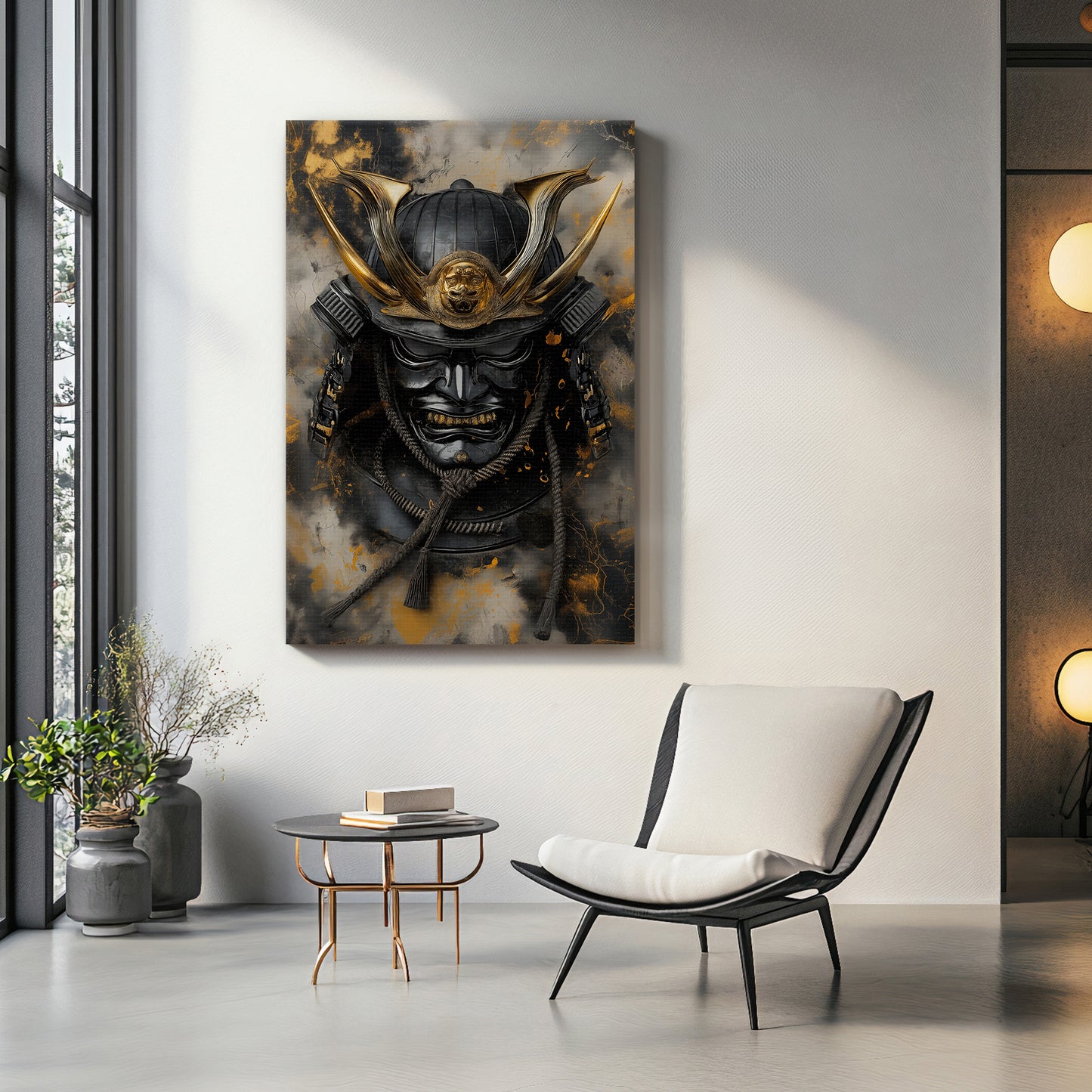 Asian Inspired Wall Art Rolled Canvas - "Kage"