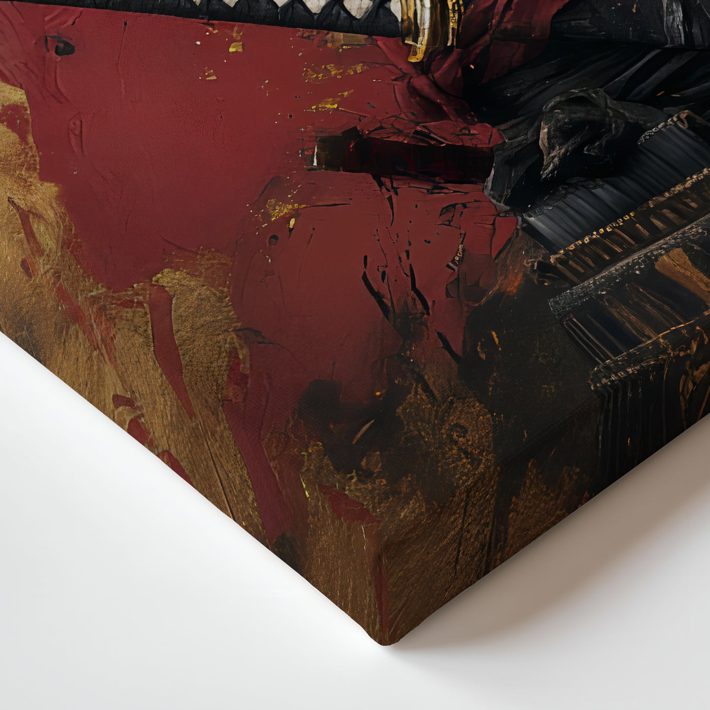 Asian Inspired Wall Art Stretched Canvas - "Warrior's Reverie"