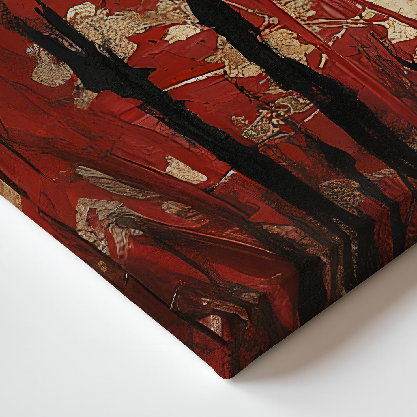 Asian Inspired Wall Art Stretched Canvas - "Painted Geisha"