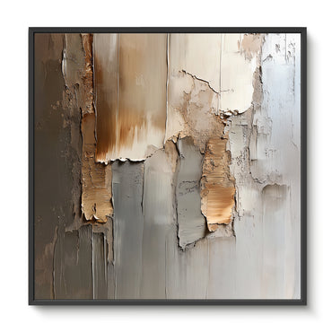 Framed Canvas Abstract Wall Art – “Faded Terrain”
