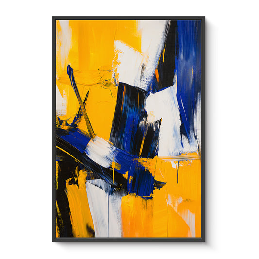 Framed Abstract Wall Art – "Electric Dissonance" Print