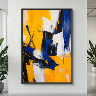 Framed Abstract Wall Art – "Electric Dissonance" Print