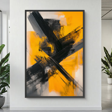 Framed Abstract Wall Art Print - "Striking Momentum"