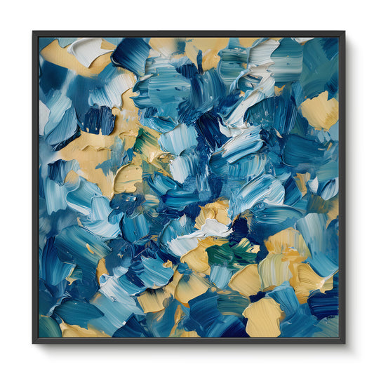 Abstract Wall Art | Framed Canvas Print - "Impasto Fields" | Ready to Hang