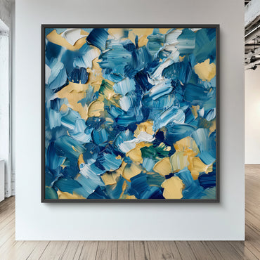 Abstract Wall Art | Framed Canvas Print - "Impasto Fields" | Ready to Hang