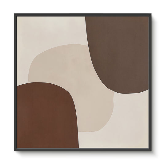 MInimalist Abstract Wall Art Framed Canvas Print - "Silent Assembly"