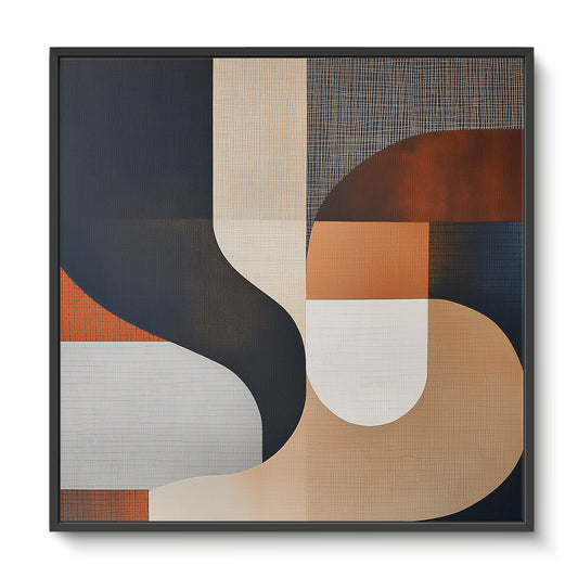 Abstract Wall Art Framed Canvas Print - "Temporal Shifts"