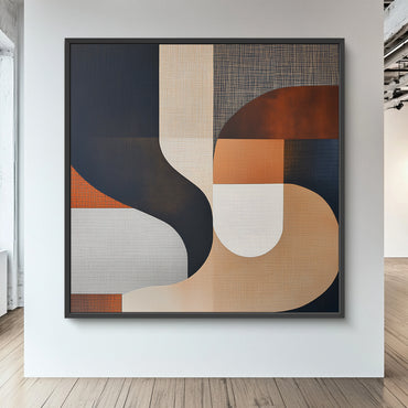 Abstract Wall Art Framed Canvas Print - "Temporal Shifts"