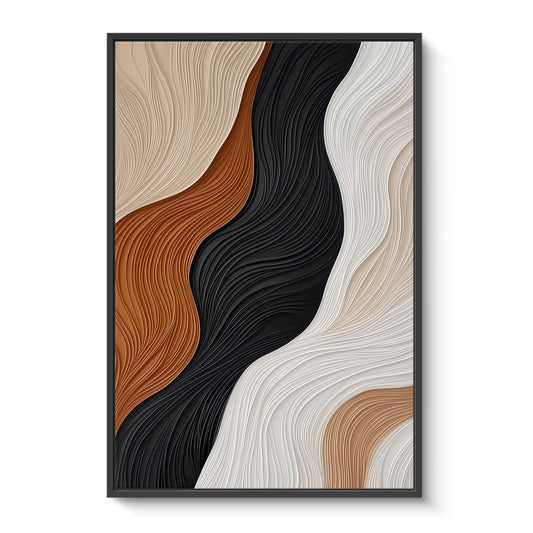 Abstract Wall Art Framed Canvas - "Silent Harmonies"